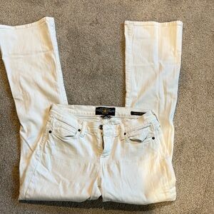 Lucky Brand White Slight flare Leg Jeans Sofia Boot cut 8/29